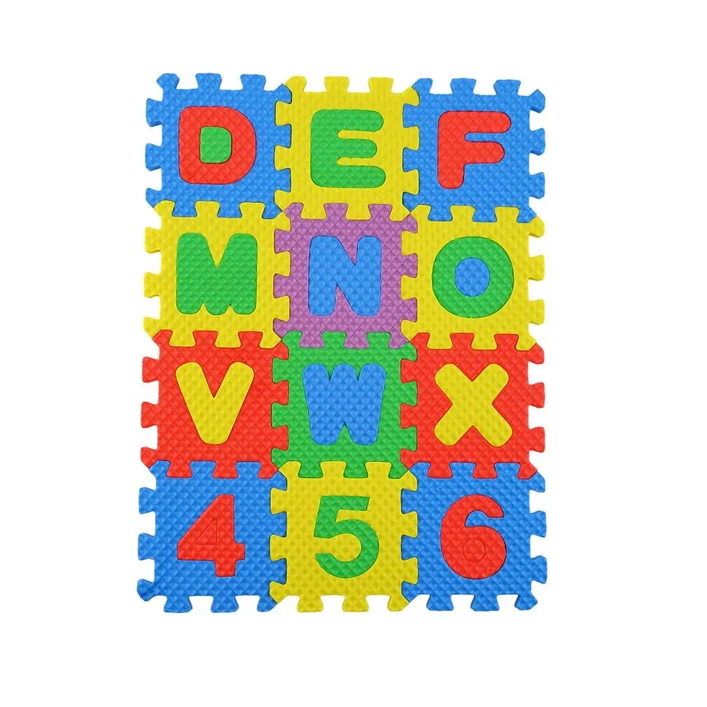 Tapete do jogo de espuma para o bebê, brinquedo educativo, esteira do jogo, auto-montar, rastejando Pad, alfabeto, A-Z Letters, puzzle numeral, colorido, 36pcs