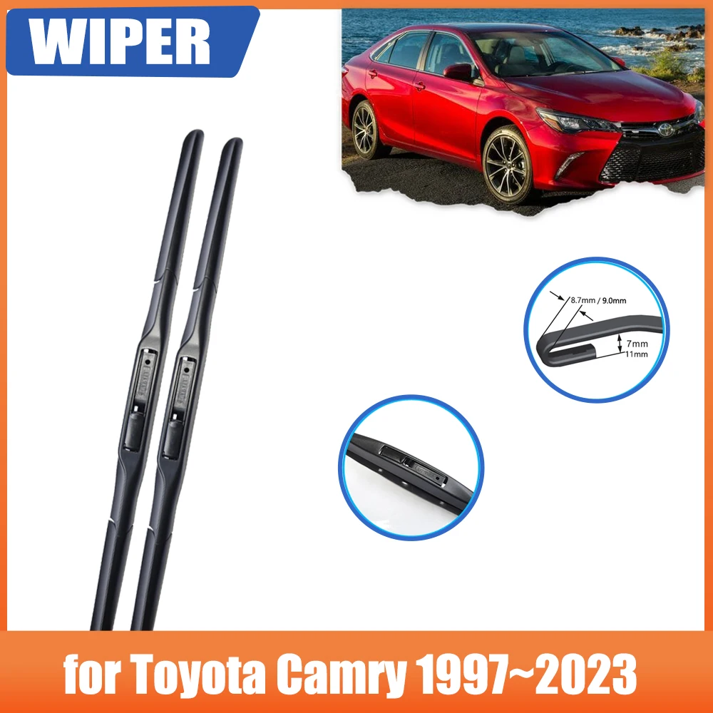 

for Toyota Camry XV20 XV30 30 XV40 XV50 50 XV70 70 1997~2023 Accessories Car Wipers Blades Front Window Brushes Winter Cleaning