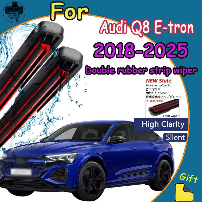 

Front Windshield Wiper Blades 2pcs Windscreen Window Accessories For Audi Q8 E-tron 2018-2025