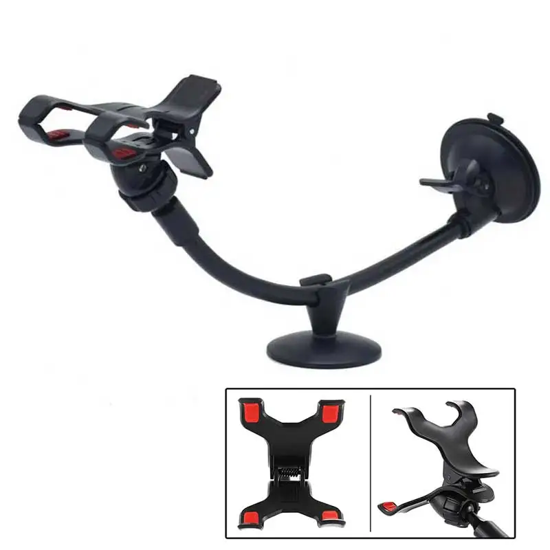 Anti-Shake Car Phone Holder Mount Strong Suction Cup Long Arm Windshield Phone Holder for iPhone Huawei xiaomi