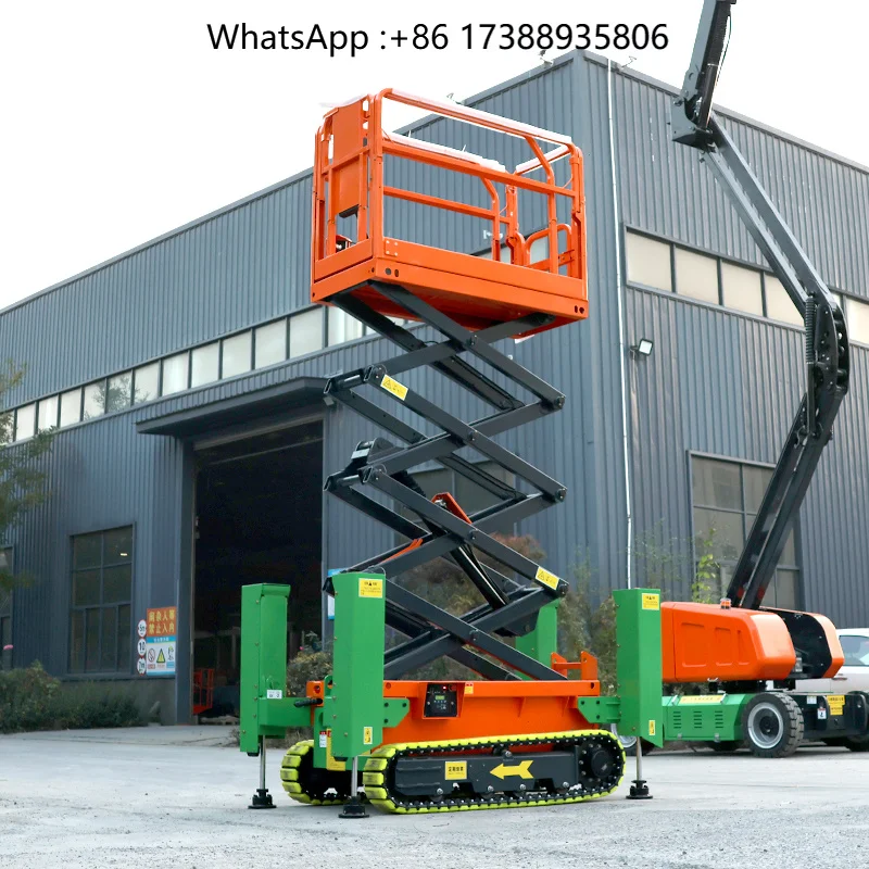 Innovative Tracked Scissor Lift Crawler Type Electric Hydraulic Rough Terrain Scissor Lift for Engineering