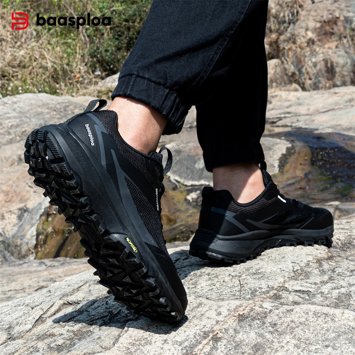 Bassploa Heren Wandelschoenen Ademende Outdoor Sneakers Voor Heren Lichtgewicht Mannelijke Schoenen Antislip Slijtvast Outdoor New Arrival