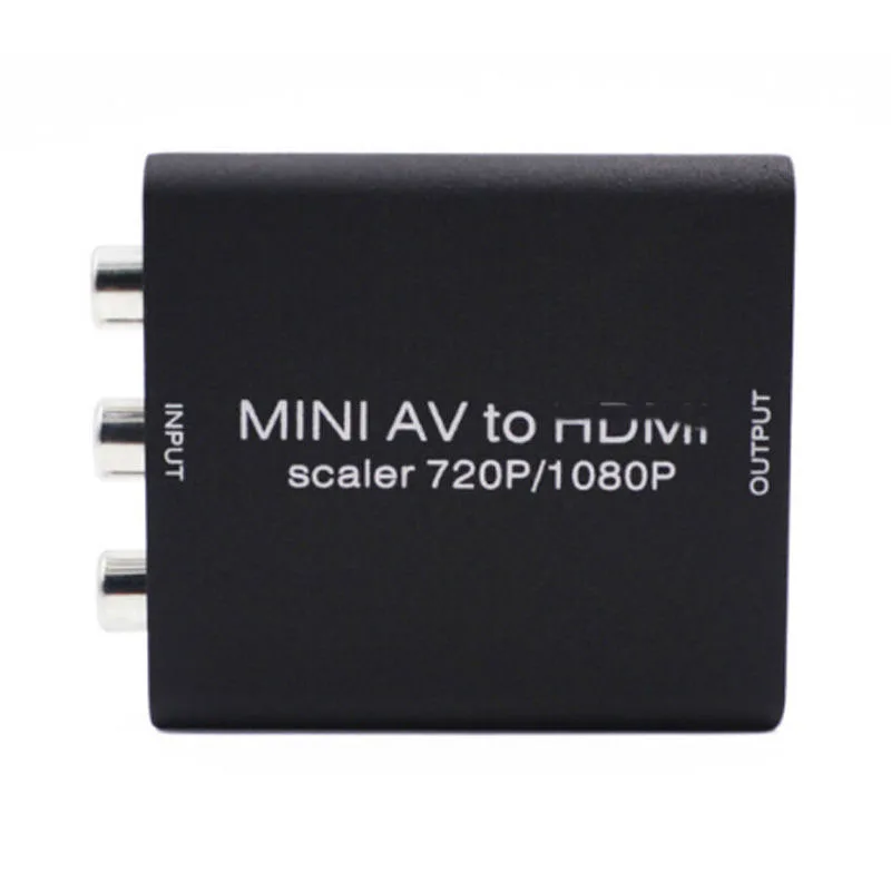 오리지널 미니 AV2HDMI 컴포지트 RCA AV CVBS to HDMI 호환 어댑터 스케일러 HD 720P 1080P 비디오 컨버터 지원