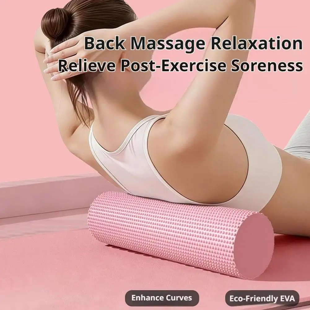 30cm High Density Solid EVA Foam Roller Yoga Massage Roller Muscle Recovery Back Leg Stretcher Shaft Home Exercise Equipment