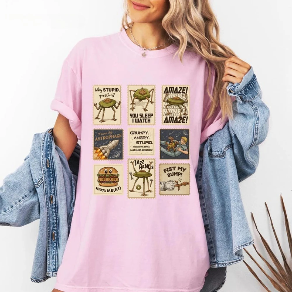 Amaze Tee Project Hail Mary Rocky Inspired Shirt Science Fiction Novels Lover Gift Tshirt Retro Stamp Design Women Casual Tops