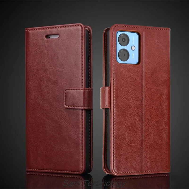 

Чехол-держатель для карт для Motorola Moto G14, откидная крышка из искусственной кожи, чехол-бумажник в стиле ретро, чехол для телефона Moto G14 Business Fundas Coque