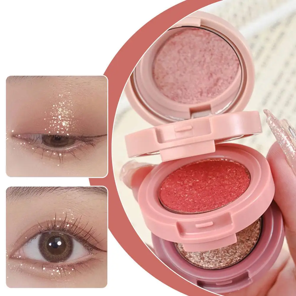 Palette di ombretti Bento a 3 strati - Trucco occhi opaco/lucido tono terra, liscio, duraturo, snellente e anti-fouling