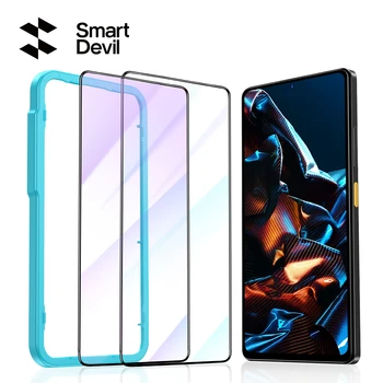 SmartDevil Copertura Completa In Vetro Temperato per Xiaomi POCO X6 Pro F5 X5 Pro F3 F4 F6 Pro X3 Pro HD Protezione Dello Schermo Anti Blu Ray Pellicola