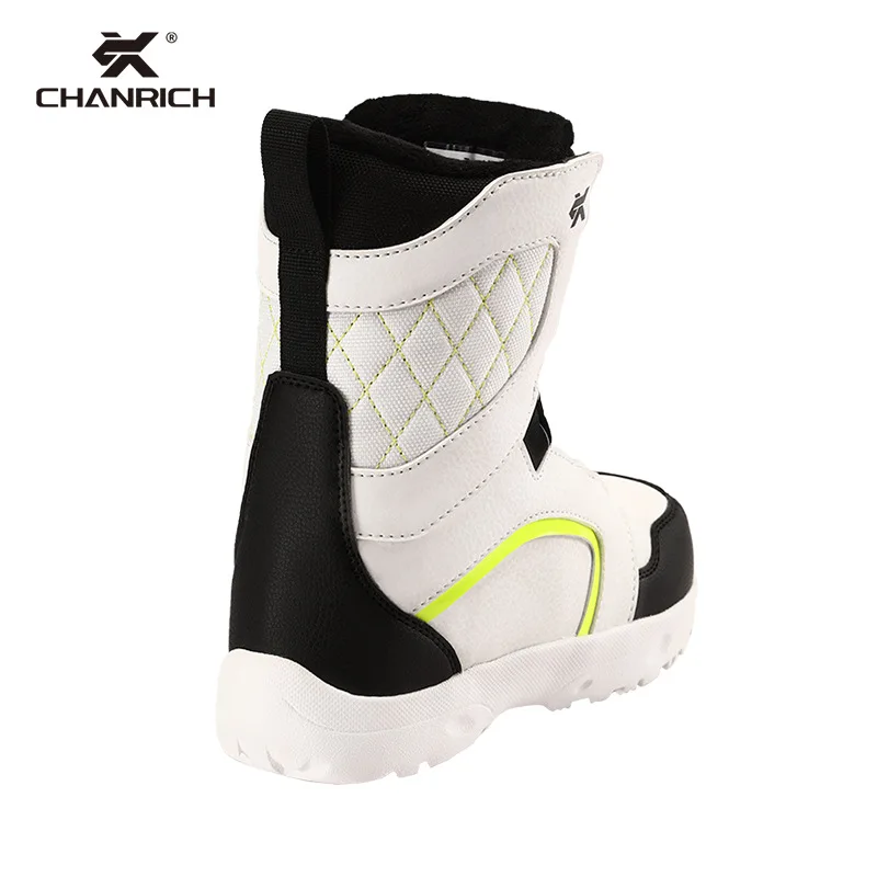 Botas de snowboard para crianças, fivelas de fio de aço, uso rápido, sapatos de esqui impermeáveis e quentes, equipamento de esportes de esqui ao ar