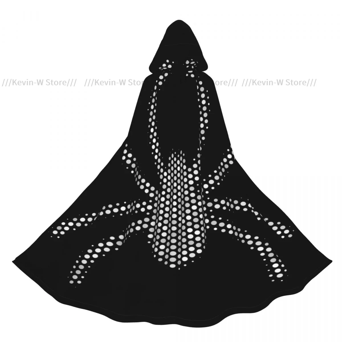 

Dot White Spider Hooded Cloak Polyester Unisex Witch Cape Costume Accessory