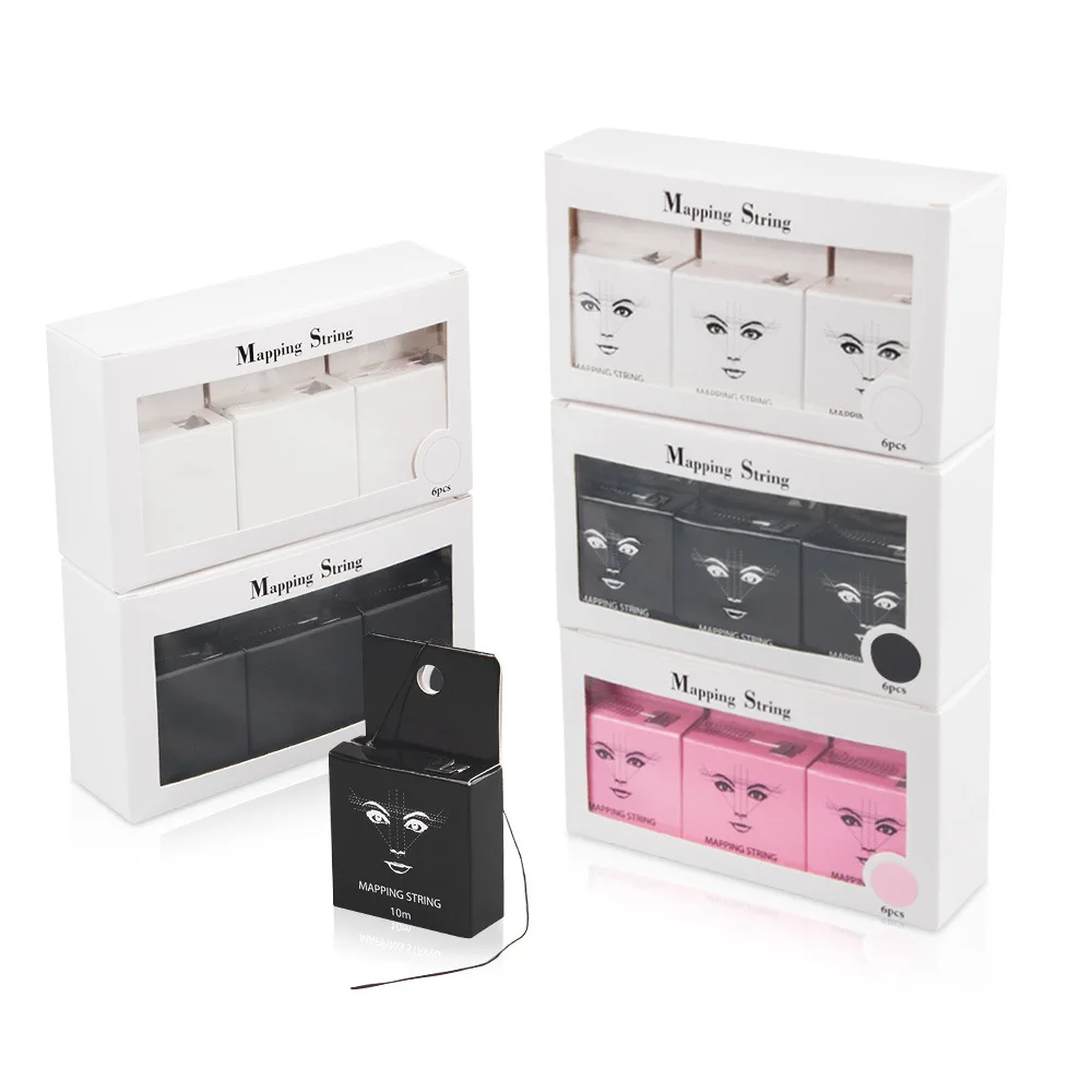 

6 шт. предварительно вставленная картографическая строка, линия позиционирования татуировки, линия отражения, линия вышивания