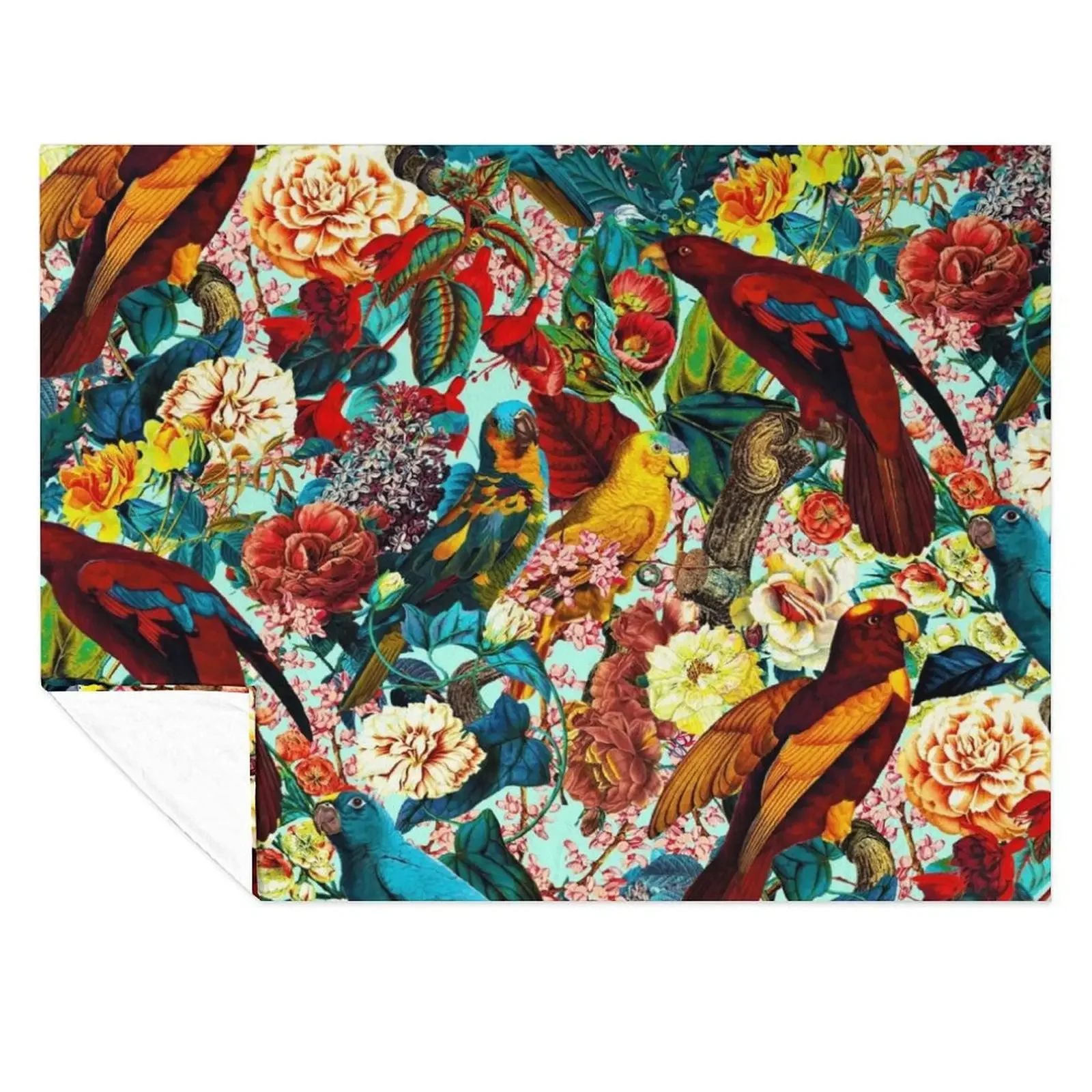

FLORAL AND BIRDS XV Throw Blanket Fashion Sofas warm for winter Flannels christmas gifts Blankets