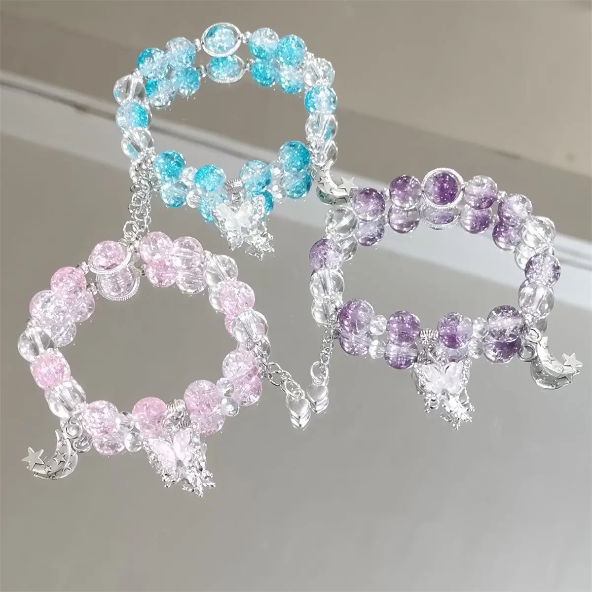 Meteor Bracelet Adjustable Women Girls Bracelet Adjustable Beaded Bracelet Translucent For Campus Student Jewelry Travel
