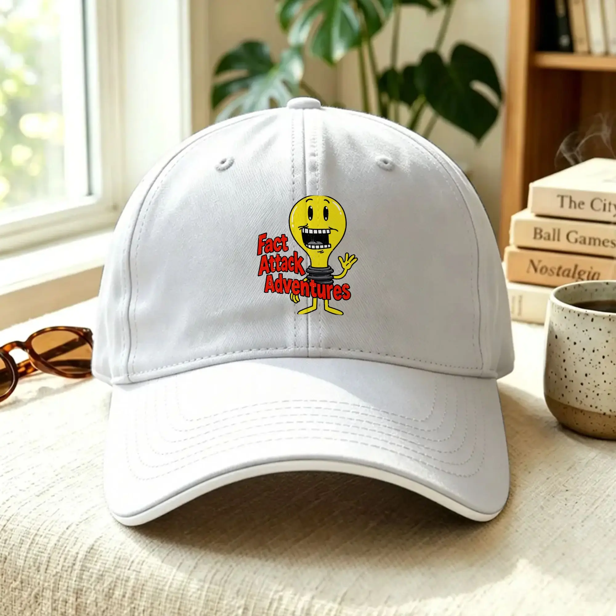Light Bulb Fact Attack Adventures  Baseball Cap  Fitted Retro Unisex-Teens Hip Hop Hats Dropshipping Print Sports Baseball Caps