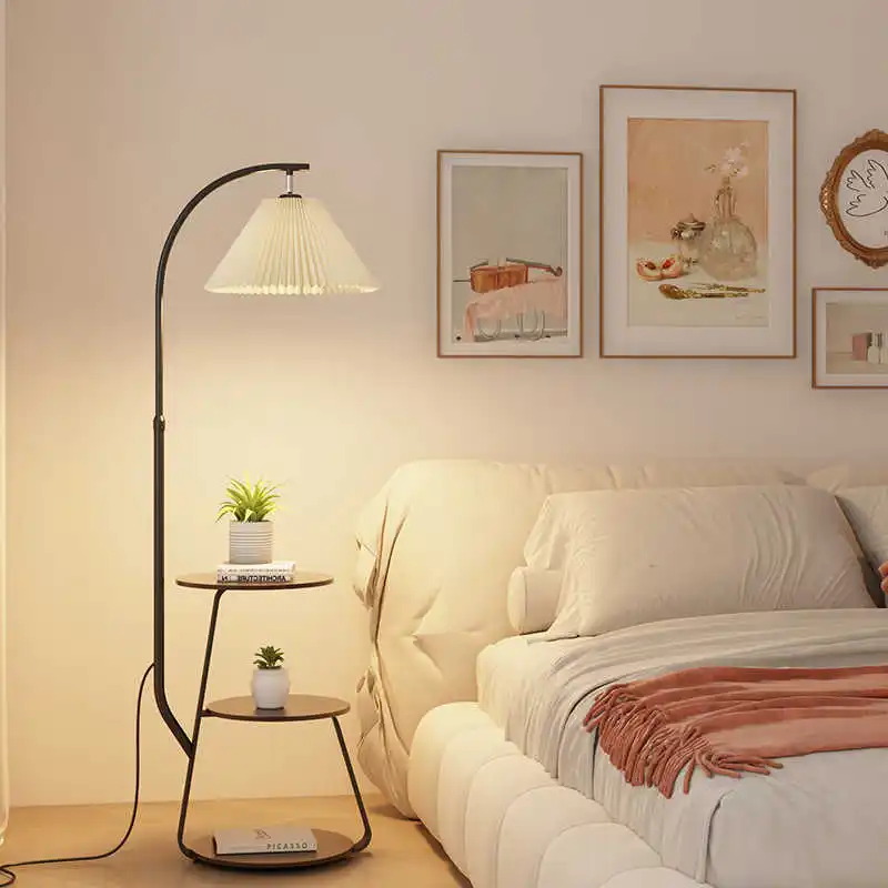 

Floor lamp, living room cream style shelf, coffee table lamp