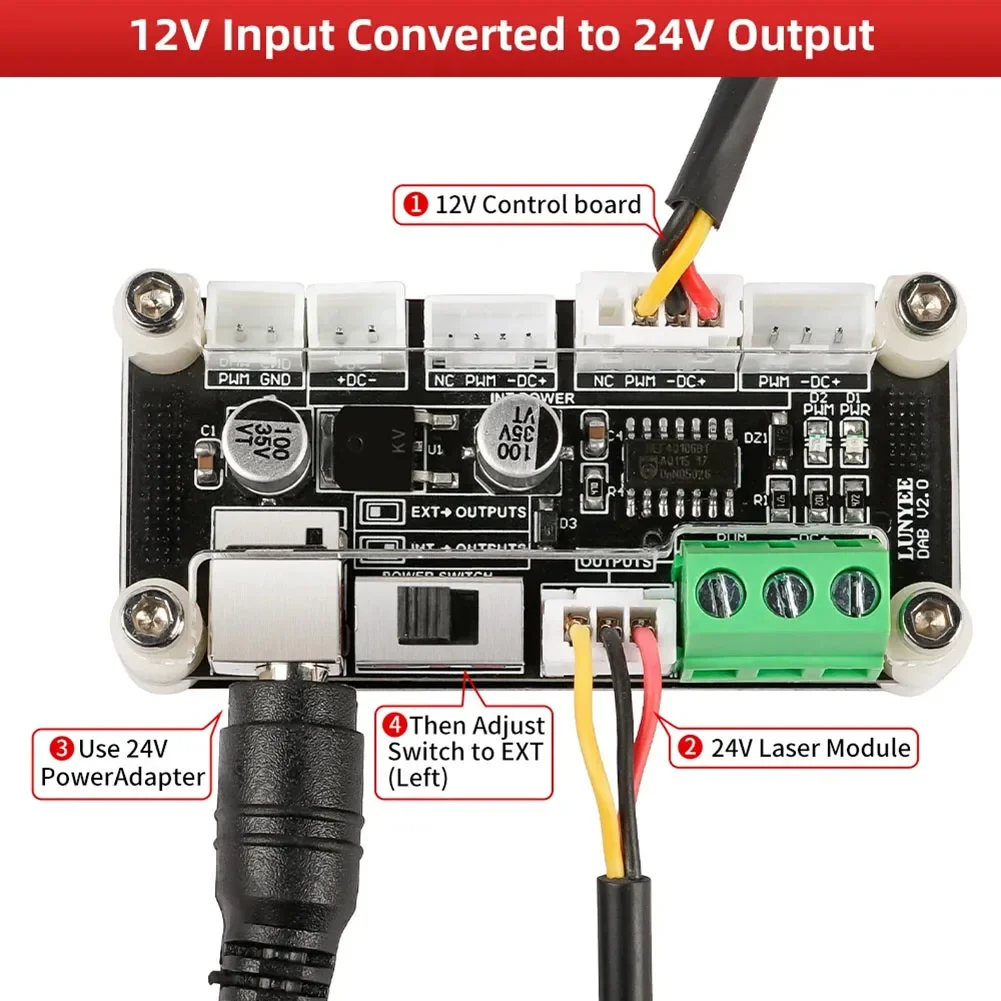 20W 40W 80W Interface Driver Adapter Board Transfer Board For Engraving Machine Interface Driver Adapter Board