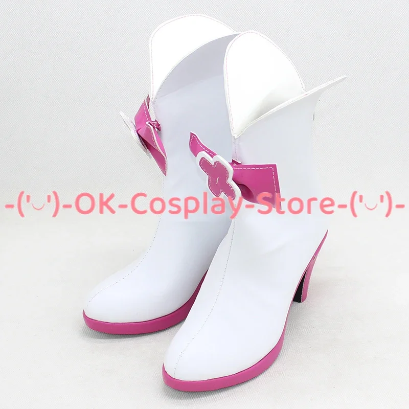 KiraKira Cure Flora Cosplay Shoes Halloween Carnival Boots PU Leather Shoes Cosplay Prop Custom Made