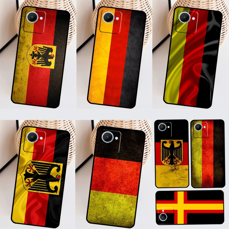 Germany Flag Banner Case For Realme C25s C55 C53 C35 C33 C31 C30 C21Y C15 C11 GT Neo 5 3T 2T 9 10 11 Pro Plus