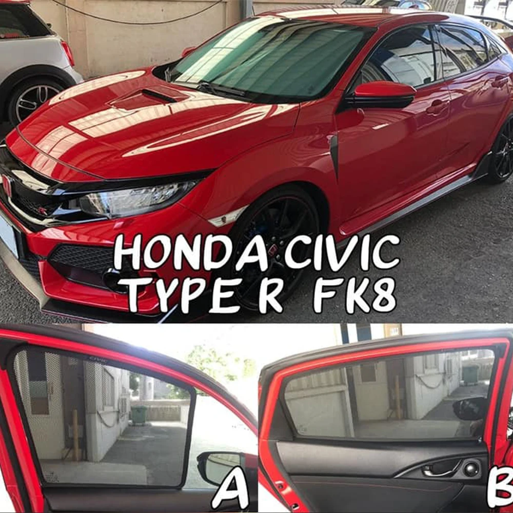 For Honda Civic FK8 FK7 Hatchback 2016-2021 Magnetic Car Sunshade Front Windshield Curtain Rear Side Baby Window Sun Shade Visor