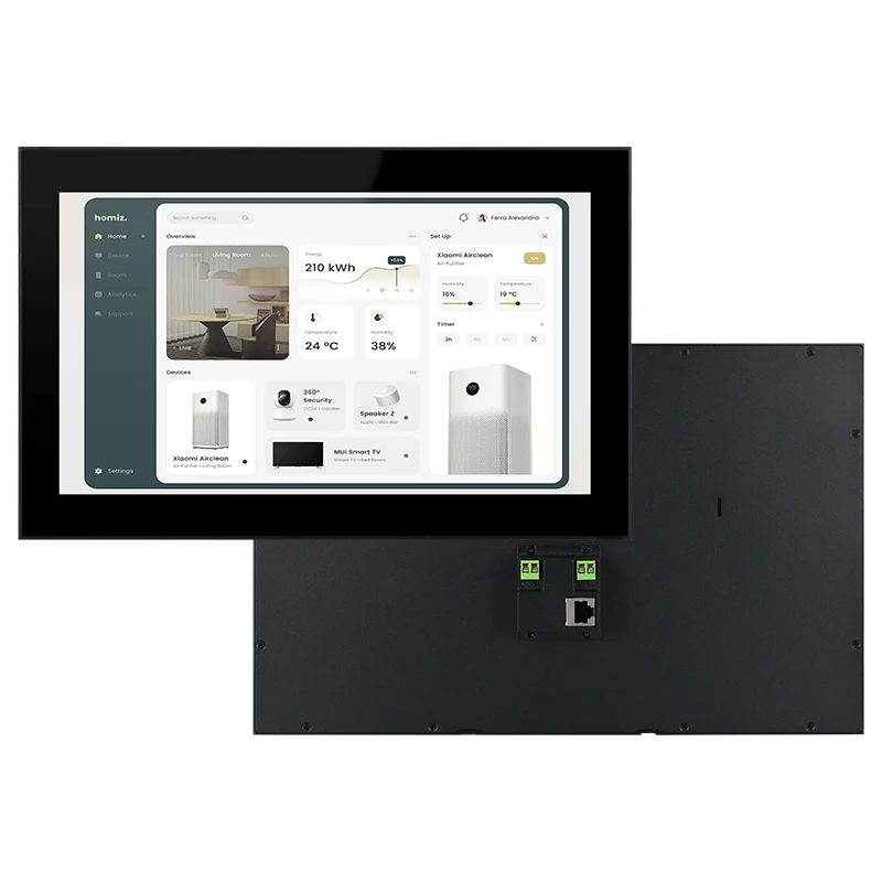 

Portworld Flush Mount 14-дюймовый суперразмерный планшет IOT с сенсорным управлением для домашней автоматизации и PoE