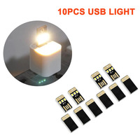 10Pcs USB Card Lights Outdoor Camping LED Keychain Light Multi Tools Low Power Night Survival Lamp Camping Equipment EDC Gear