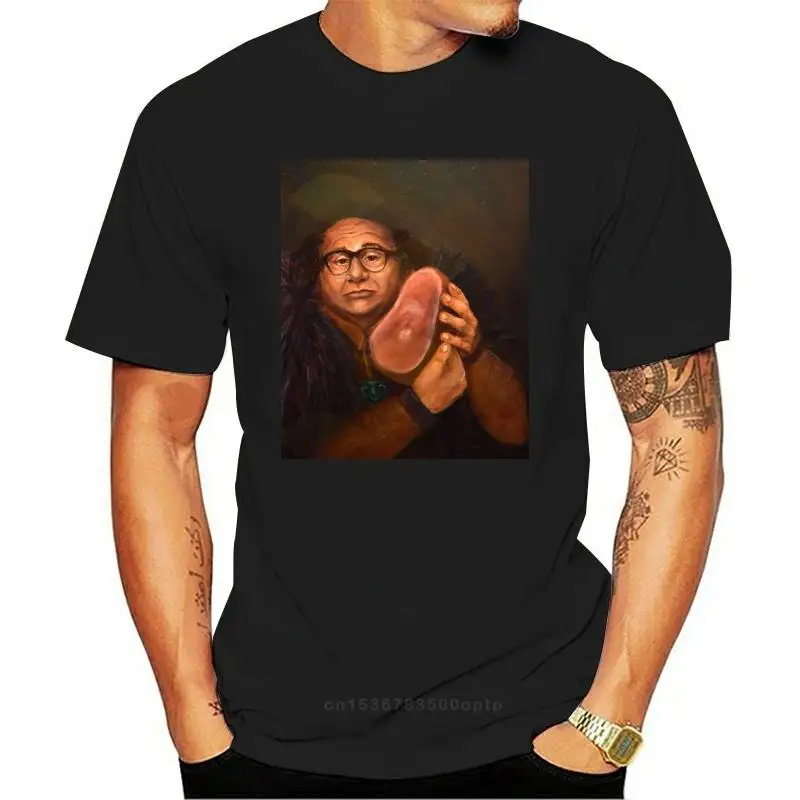 

YM New Danny DeVito with his beloved ham T shirt rum charlie day frank reynolds renaissance danny actor humor comedy