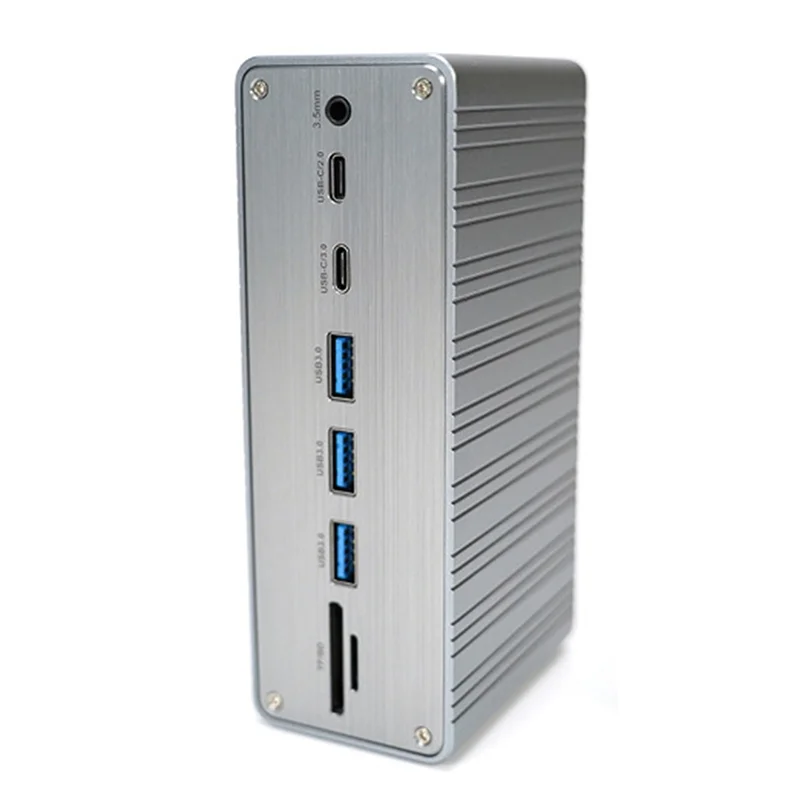 Doca de expansão multi-interface AT82-Desktop 13 em 1 USB-C 3.0 Hub Docking Station com leitor de cartão SD TF e 100W PD Chargi