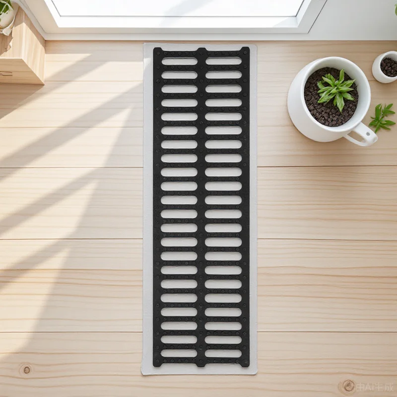 

Plastic Drain Grate 150x500x20mm High Durability Trench Cover Kitchen French Drain System Anti Clog Yard Driveway Garage Floor