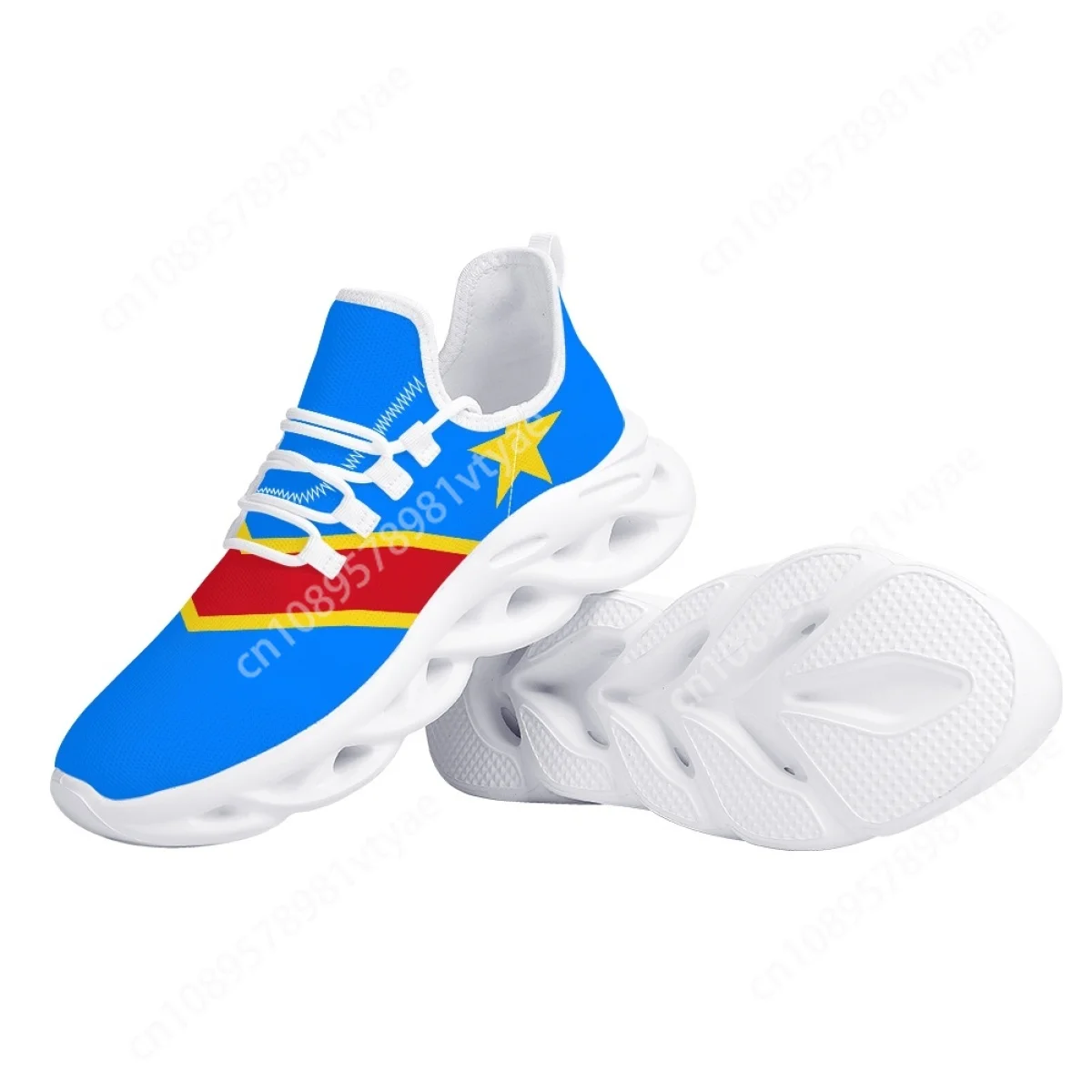 Congo Flag Printing Flat Shoes Outdoor Travel Soft Sole Custom Blade Sneakers for Women Designer Anti-slip Sapatos Feminino 2023