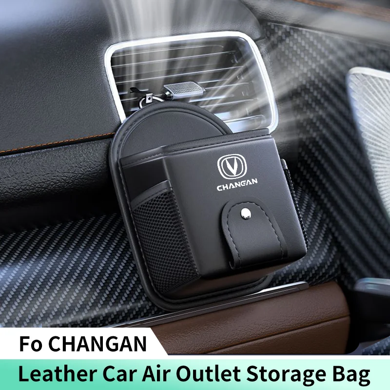 Car Air Vent Outlet Storage For Changan CS35 alsvi CS55 CS75 CS85 CS95 Auto Interior Phone Holder Pocket Organizer Hanging Bag