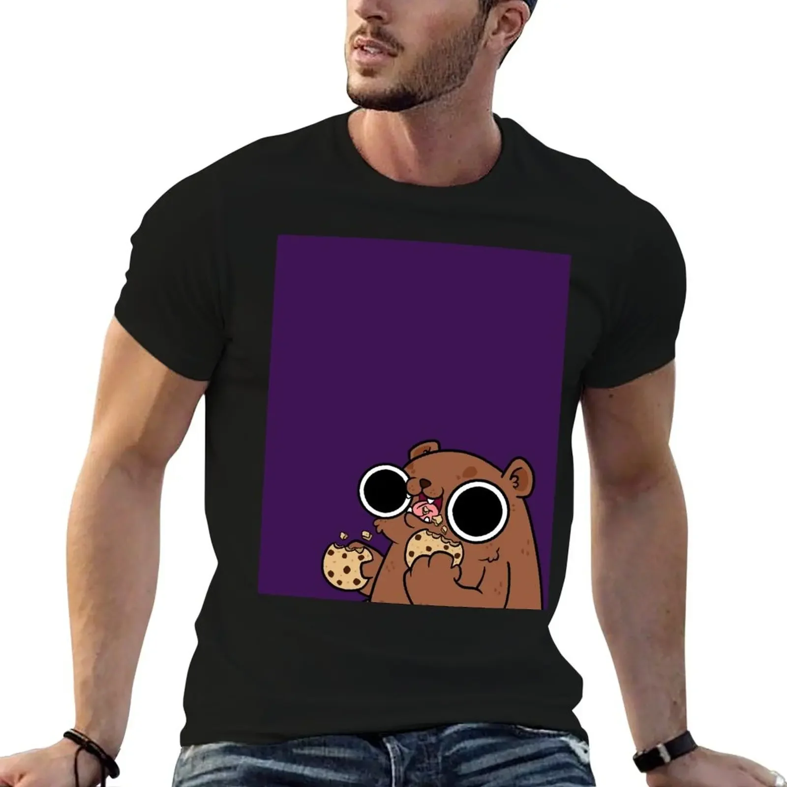 Cookie Bear by SprinkleBat T-Shirt man clothes cute tops mens plain t shirts