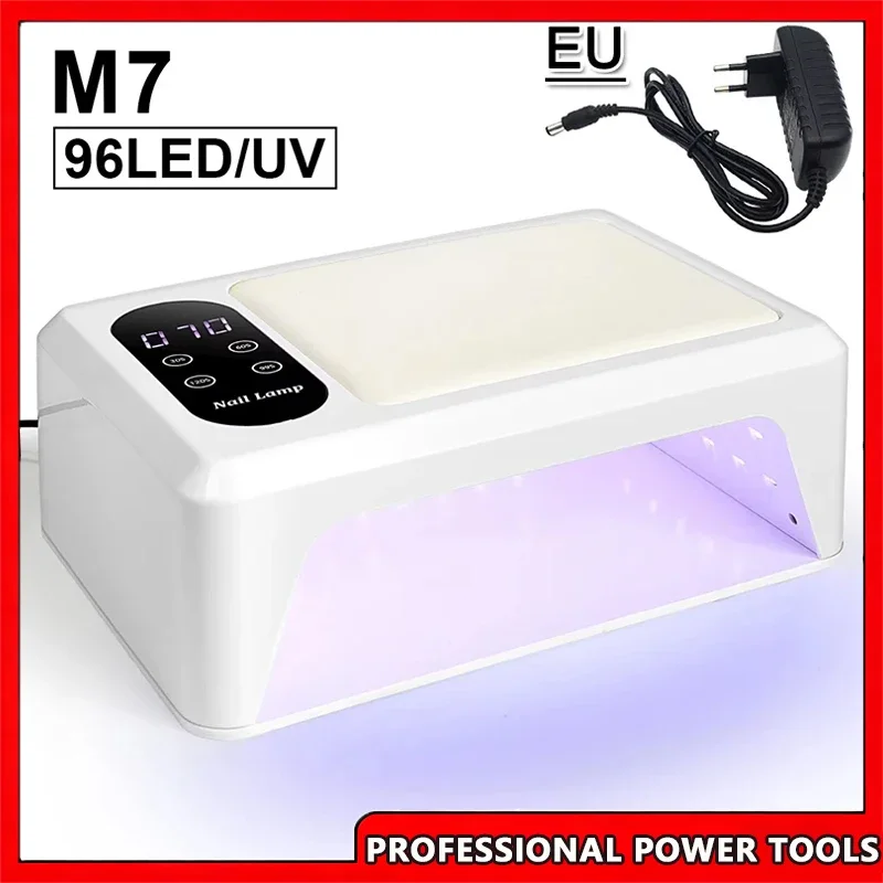 

Professional 96 LED Nail Lamp, Quick Curing, UV Gel Nail Polish Dryer with 4 Timer and Sensor, Manicure Salon Tools
