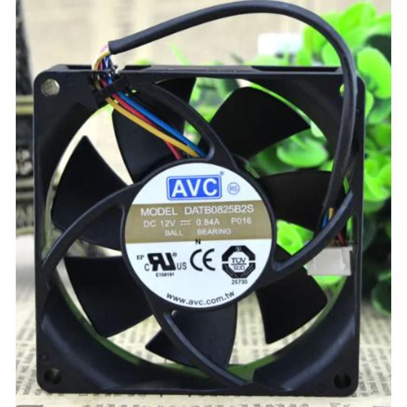 New CPU Fan for AVC DATB0825B2S 12V 0.84A 4-wire PWM Speed Control Function Fan 8025 8CM 80*80*25MM