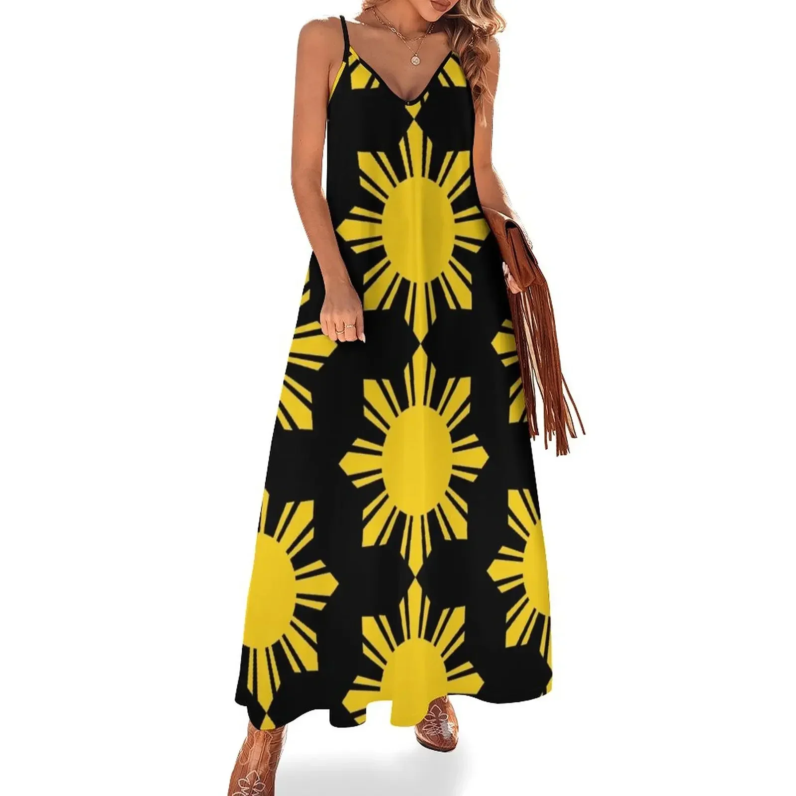 

Filipino Sun Sleeveless Dress Women's summer skirt elegant chic women dresses promotion women's evening dresses 2024 Dress