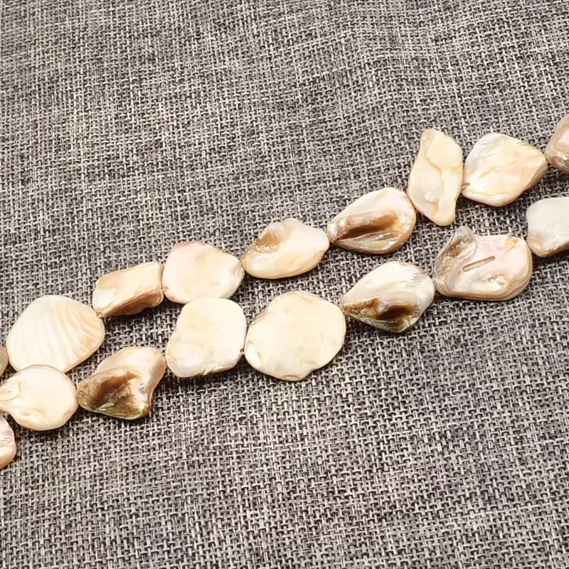 Natural Stone Shell Beads Irregular Sea Loose Spacer Shell Beads Strand 15'' for Jewelry Making DIY Bracelet Accessories