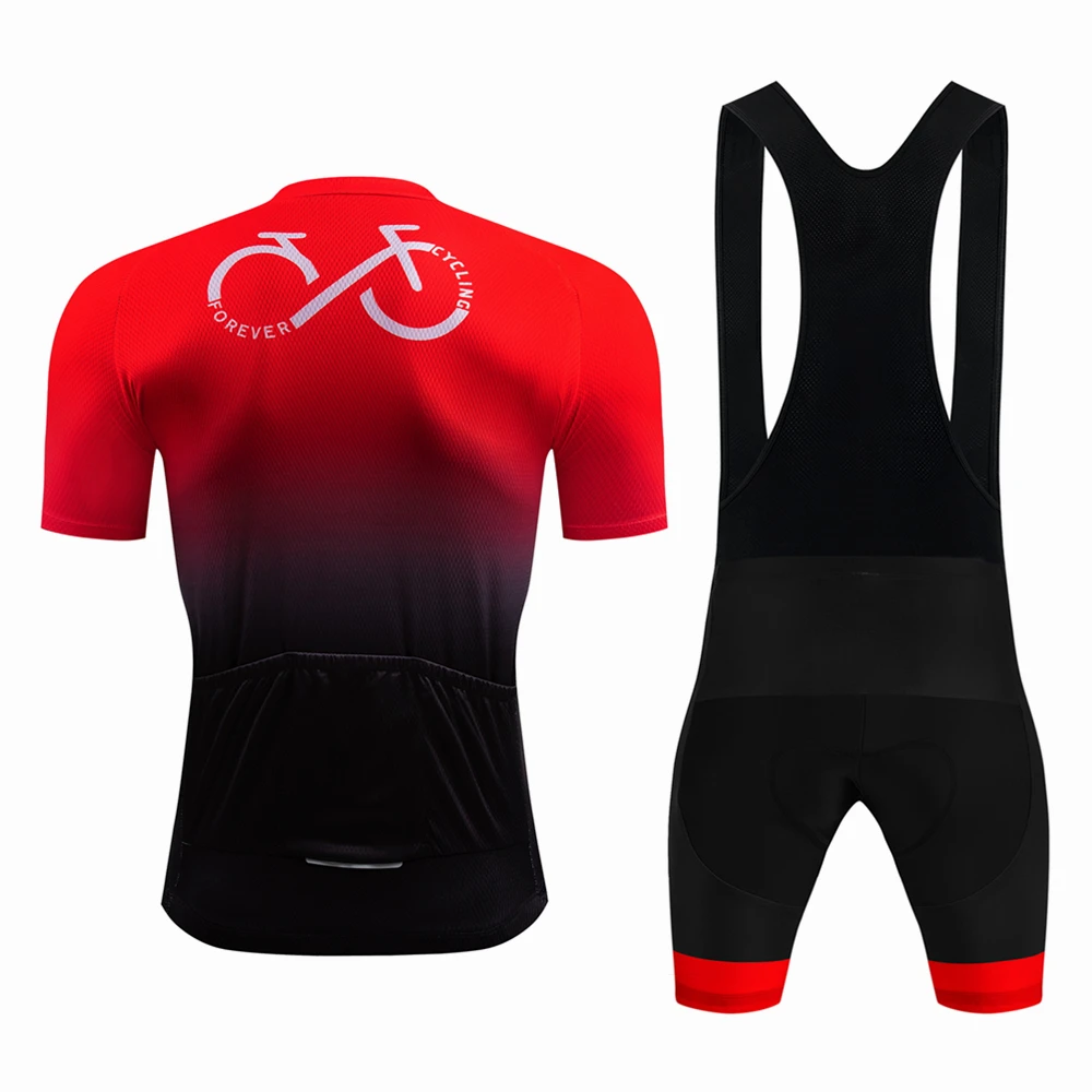 Summer Road Bike Forever Cycling Jersey Set Short Sleeve Breathable MTB Cycling Clothing MTB Bike Uniform Maillot Ropa Ciclismo