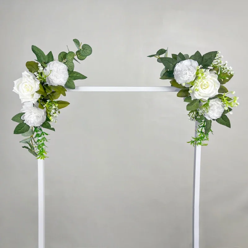 2pcs Artificial Wedding Flowers Kit Decor Silk Flower for Wedding Arch Welcome Board Arrangement Reception Backdrop Decor