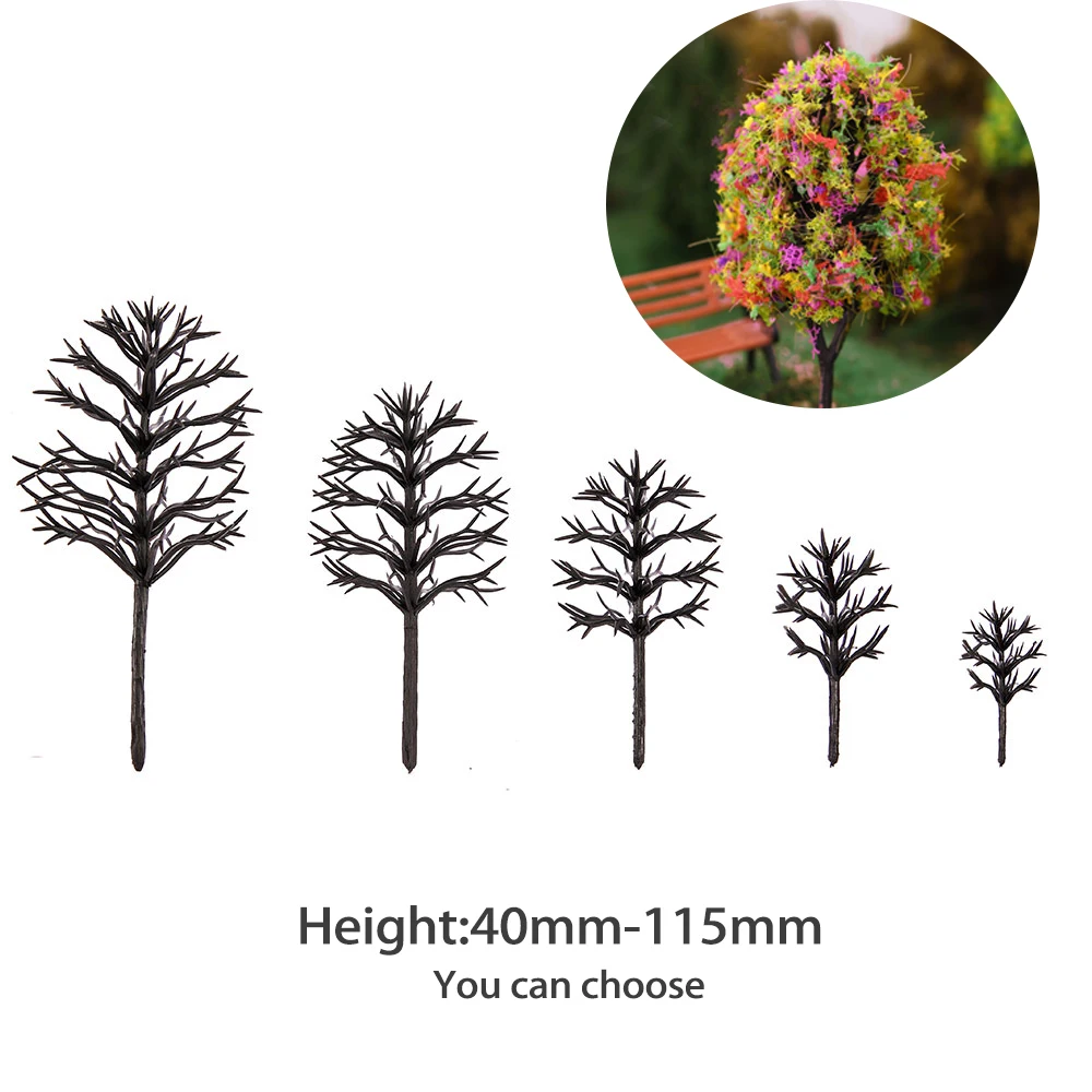 

Bare Tree Trunk Branch Model Height 40mm -115mm Tree Arm For Park Building Scene Layout Diorama Materials 50Pcs