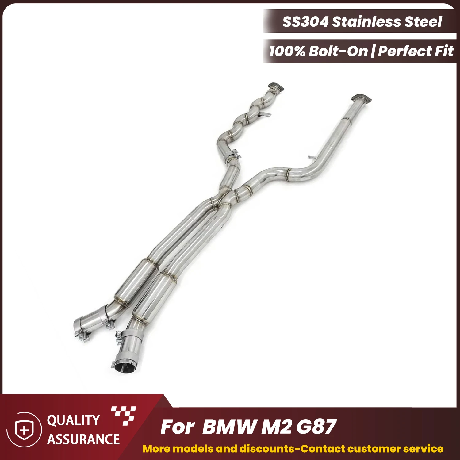 

ECCF Stainless Steel for BMW M2 G87 High Flow High Quality Middle pipe Plug & Play No Tuning Warranty Safe