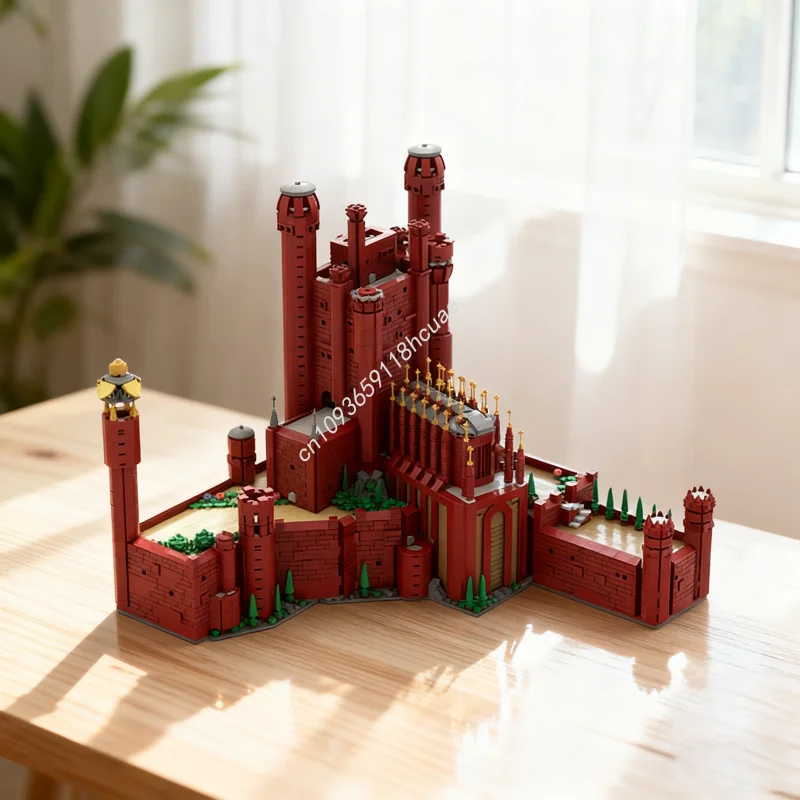

4582 шт. MOC The Red Keep Model, строительные блоки, сборка, сделай сам, творческая идея, образование, кирпич, рождественские подарки, детская игрушка на день рождения