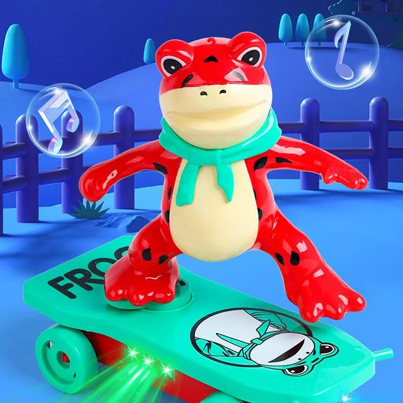 

baby toys Stunt Scooter 360 degree Rotating Music LED Light Electric Frog Stunt skateboard toy Interactive Balance Bike Toy for