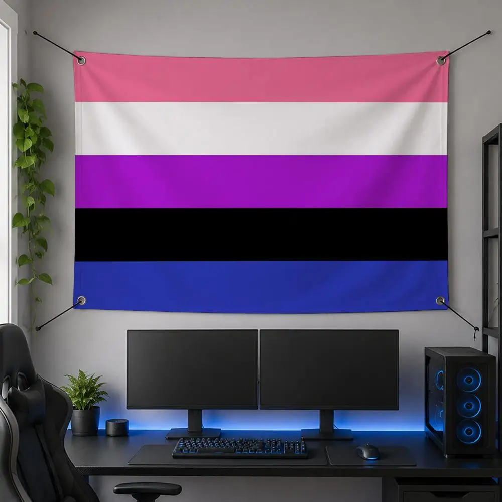 Identity Pride Global Social Human S-Sexual Orientation Flags Flag Banner for Bedroom Dorm Party Home Living Room Game Room Gift