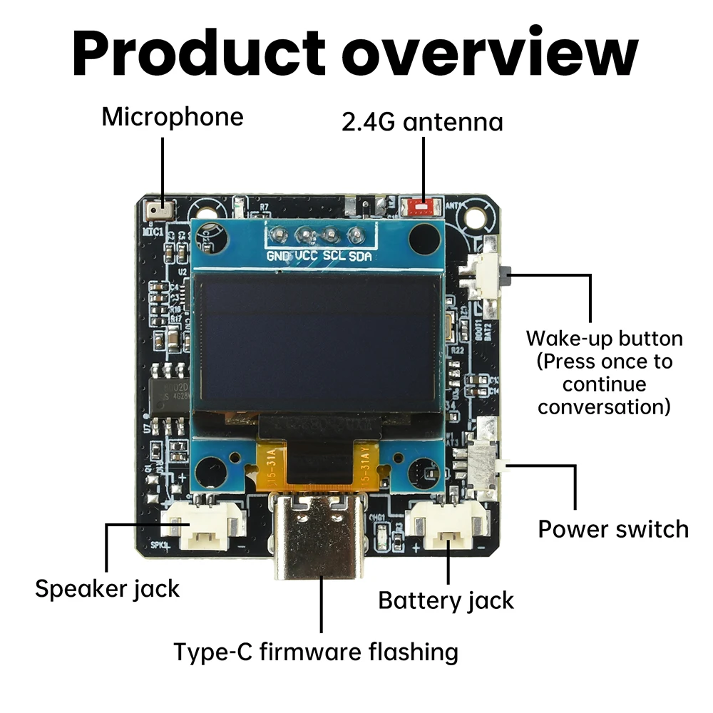 Heemol ESP32-C3 0,96 pollici schermo modulo di dialogo AI supporta l Heemol ESP32-C3 0,96 pollici schermo modulo di dialogo AI supporta l