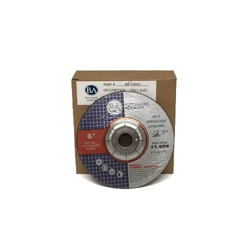 Abrasives 6" Aluminum Oxide Depressed Center Thin Cut Off Wheel .045" Thick 7/8"Arbor, Metal Cutting Grinding Wheel, Angle Grind