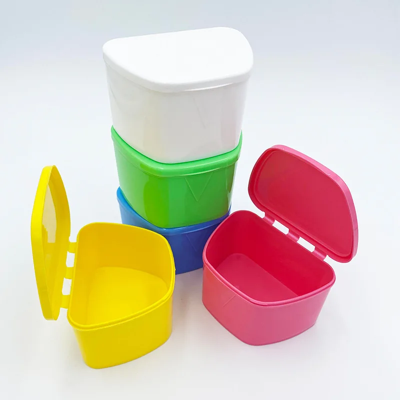 

Denture Storage Box Plastic Dental Retainer Orthodontic Mouth Guard Container Oral Hygiene Supplies Tray Dental Appliance Case