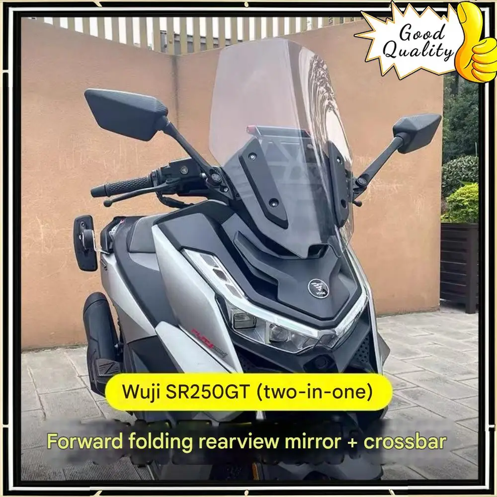 

Good Quality For VOGE SR250GT modified rearview mirror forward heightened anti-glare reversing mirror sr250GT folding reflector