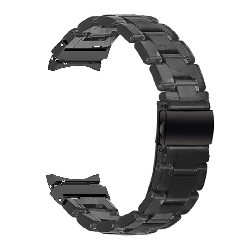 Correa de reloj para Samsung Galaxy Watch 6, pulsera de resina transparente de 44mm y 40mm, Correa para galaxywatch 5, 45mm, sin huecos, pulsera con extremo curvo