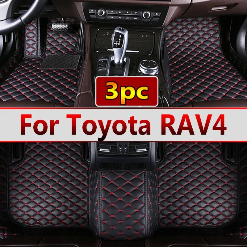 Custom Made Leather Car Floor Mats For Toyota RAV4 2013 2014 2015 2016 2017 2018 2019 Carpets Rugs Foot Pads Accessories