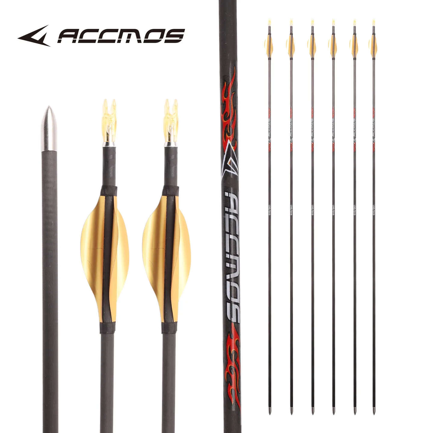 6/12Pcs Carbon Arro… - image