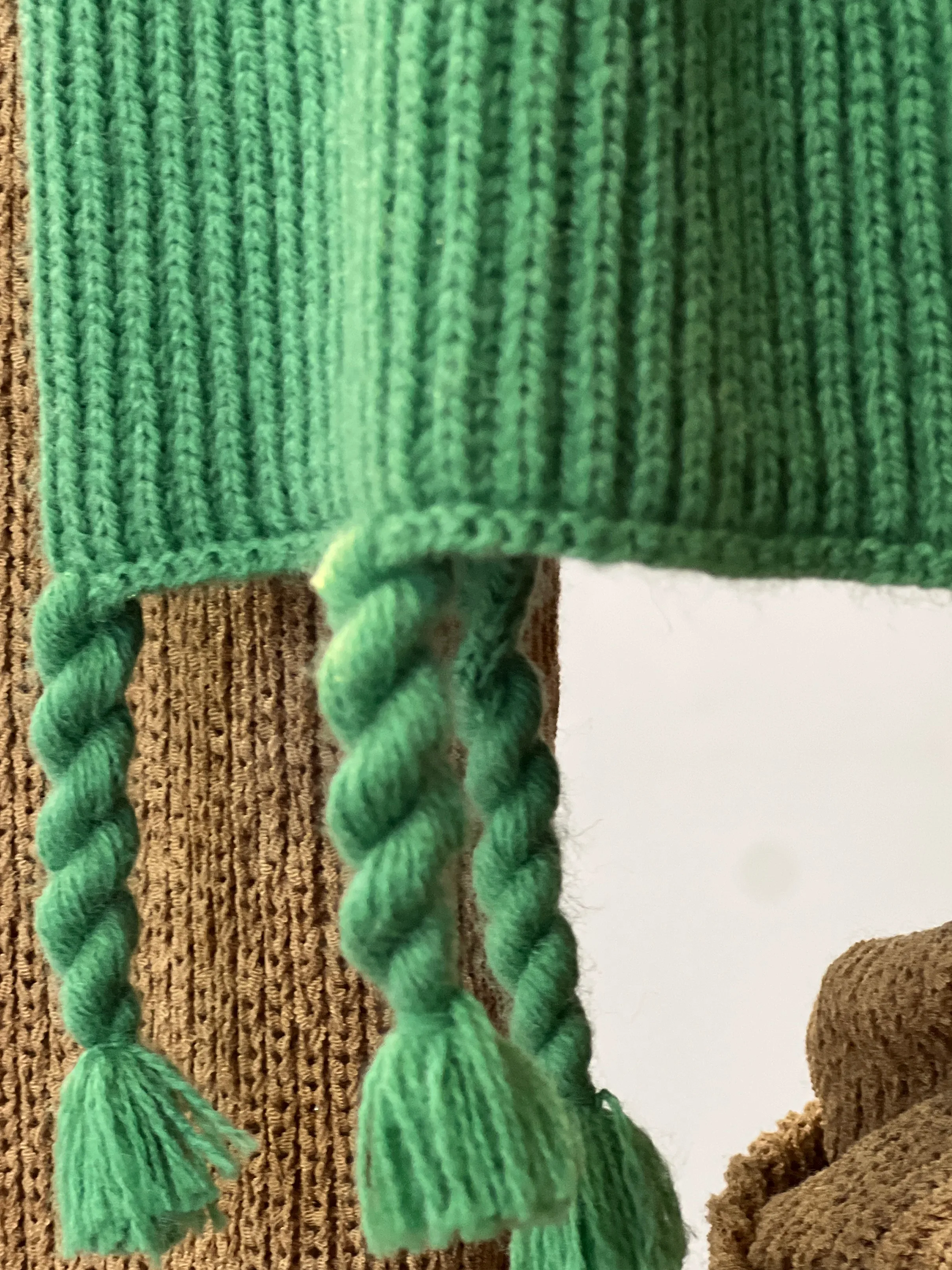 Anime Love and Deepspace Xavier Cosplay Green Knitted Scarf Cartoon Neckerchief Neck Gaiter Neckpiece Scarves Decoration Xmas